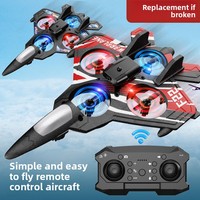 Avion télécommandé 2,4 GHz en mousse EPP, drone RC de voltige avec lumière, planeur RC, batteries et caméra incluses
