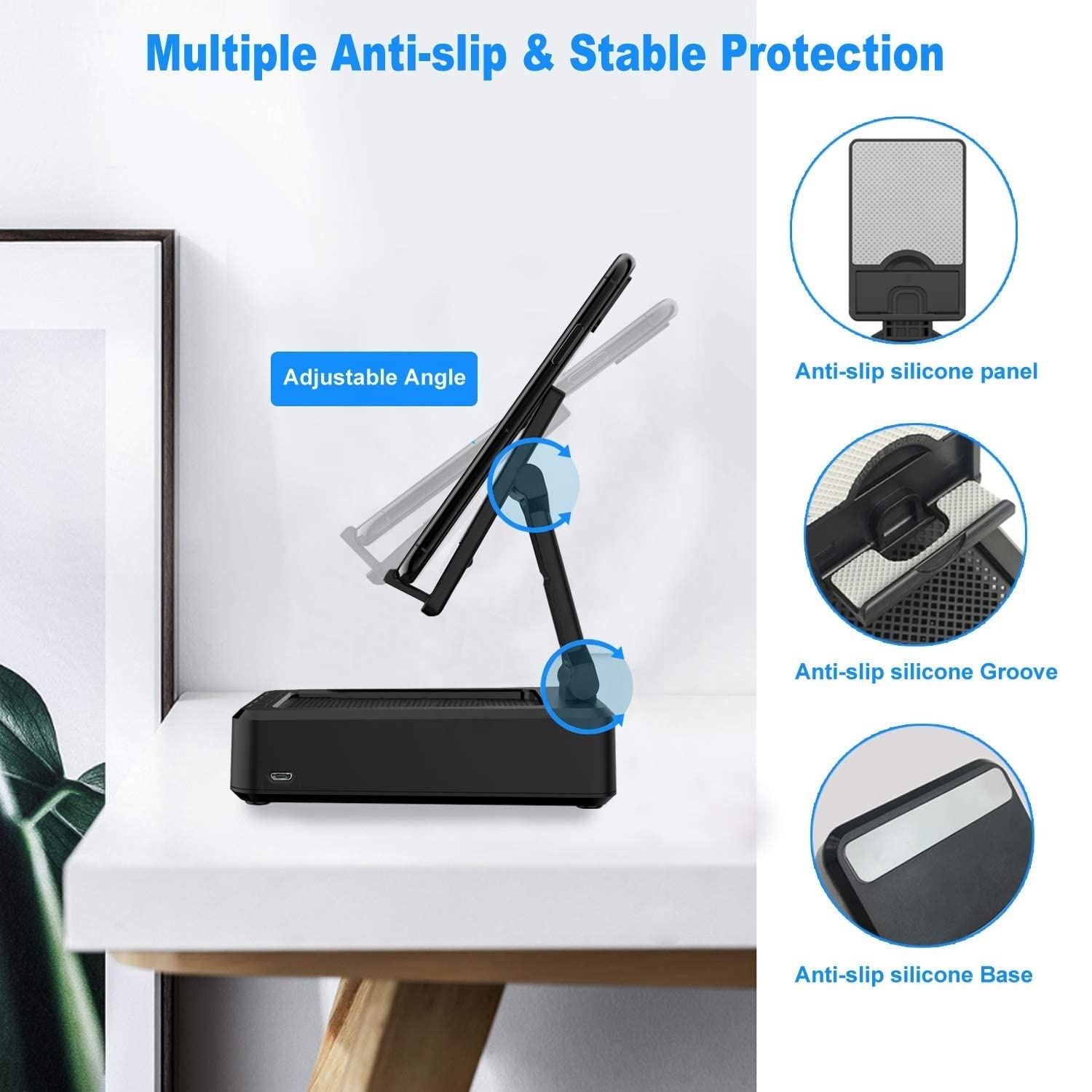 Cell Phone Stand with Wireless Bluetooth Speaker and Anti-Slip Base HD Surround Sound Perfect for Home and Outdoors · image 3