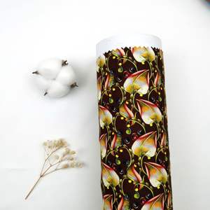 Tissu popeline peigné imprimé feuille d'or noir, best-seller, respirant, résistant au rétrécissement, léger, pour vêtements de femmes et de filles - Product Image 6