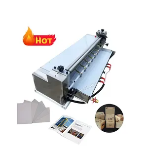 Máquina de colagem de papel Hotmelt para desktop, máquina pequena de colagem e gomar, espalhador de cola quente e fria, aplicador de papel
