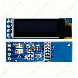 Maijing Shenzhen โมดูลการแสดงสินค้าอิเล็กทรอนิกส์0.91นิ้ว <span class=keywords><strong>I2C</strong></span> <span class=keywords><strong>OLED</strong></span> ขนาด128x32 4-PIN <span class=keywords><strong>SSD1306</strong></span>อี-กระดาษพร้อม38x12mm ติดตั้งผ่านรู - Product Image 6