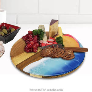 Planche à découper personnalisée top ventes Outils de cuisine Planche à découper en résine et bois Bloc pour fromage Dessert Légumes Viande - Product Image 5