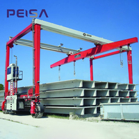 Grue à portique mobile à pneus en caoutchouc à poutre simple/double personnalisée de 1 à 400 tonnes avec système de levage