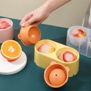 Molde de hielo creativo de doble bola de silicona de grado alimenticio para bebidas de verano - Product Image 4