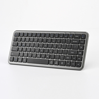 Keyboard Nirkabel 2.4G Tipis Portabel, Pengetikan Senyap, Keyboard Mini, Satu Klik untuk Beralih Antara Sistem Windows & OS