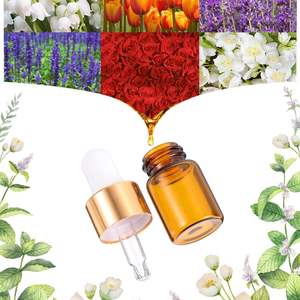 Small Amber Glass Round <b>Bottles</b> 1- 5ml with <b>Dropper</b> for Essential Oils Travel Lotions Perfumes Portable Storage Made in China - Product Image 4