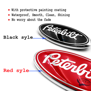 Pegatina con logotipo personalizado, placa ovalada negra y plateada para <span class=keywords><strong>F150</strong></span> F250 Ranger Peterbilt, capó de coche, parrilla delantera, emblema de insignia para maletero - Product Image 3
