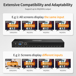 Commutateur matriciel TESmart 8x8 (8 entrées, 8 sorties) 4K 30Hz AV sur IP avec prise en charge de la gestion intelligente EDID pour la surveillance des salles de contrôle - Product Image 4