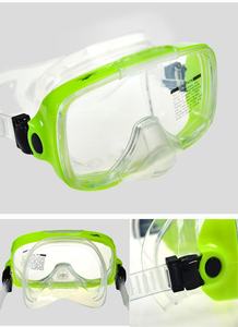 หน้ากากดำน้ำซิลิโคนสำหรับผู้ใหญ่พร้อมเลนส์แก้วอุปกรณ์ดำน้ำตื้นใหม่ - Product Image 3