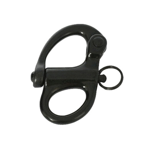 Mousqueton à œil fixe noir inoxydable de 69mm pour bateaux à voile - Product Image 1