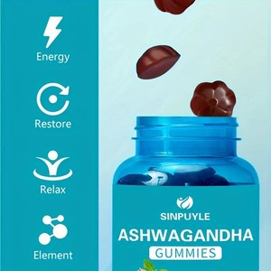 Gomitas de Ashwagandha Veganas, Naturales y de Materia Prima Pura, para Hombres y Mujeres, Alivio del Estrés, Productos de Almacén en EE. UU. - Product Image 3