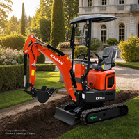 Mini pelle sur chenilles 1,2 tonne 2,5 tonnes, conçue pour durer, certifiée EPA et Euro 5, micro-excavatrice 2,5 tonnes pour l'aménagement paysager professionnel