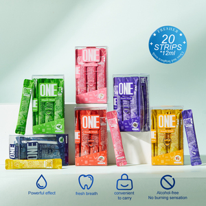 ONE Bâtonnets de bain de bouche jetables portables, saveurs vanille menthe, sans alcool, <span class=keywords><strong>anti</strong></span>-<span class=keywords><strong>mauvaise</strong></span> <span class=keywords><strong>haleine</strong></span>, 12ml*20 en boîte PVC - Product Image 5