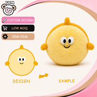 Peluche personnalisée mignonne en forme de poisson-bouffant jaune, jouet en peluche doux, figurine de personnage en peluche, OEM ODM, faible MOQ, cadeau, vente en gros
