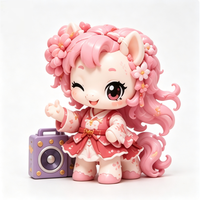 Figurine de Cheval Rose en PVC Personnalisable et Amusante, Boîte Mystère 9cm, Jouet Promotionnel, Figurine de Collection Designer, Cadeau, Jouet d'Art, Collections
