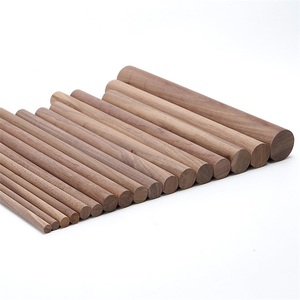 Varillas redondas de <span class=keywords><strong>madera</strong></span> de nogal negro, varillas de <span class=keywords><strong>madera</strong></span> maciza personalizadas, diferentes tamaños - Product Image 2