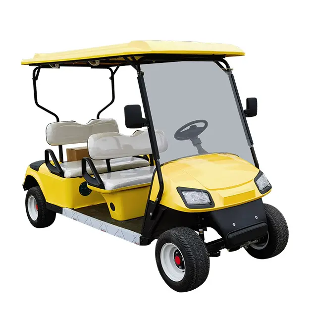 Fornecedor elétrico profissional personalizado com 4 + 2 assentos, carrinho de golfe elétrico, bateria de lítio, mais desconto e mais barato