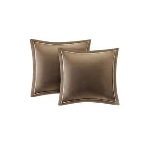 Juego de edredón Charmeuse DB de 9 piezas con patrón sólido tejido King Queen tamaños estilo liso algodón PVC relleno para el hogar boda Hotel - Product Image 5