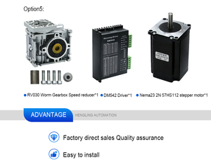 NMRV030เกียร์ RV30หนอนเกียร์ RV030พร้อม2.5nm ชุด DM542มอเตอร์สเต็ปเปอร์ Nema 23 - Product Image 2