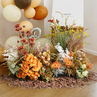G-209 Composition florale artificielle automnale éclatante pour allée de mariage, toile de fond d'événement d'automne, vitrine de magasin et décoration de ferme