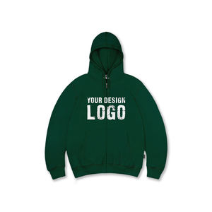 Sweat-shirts pour hommes à capuche, couleur unie, avec cordon de serrage et fermeture éclair, style décontracté et sportif, coupe ample, pour la vente en gros - Product Image 4