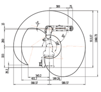 Brazo Robótico Articulado de Precisión de 6 Ejes con PLC, 4 kg, 580 mm, Inteligente e Industrial para Atención de Máquinas CNC y Manejo de Materiales