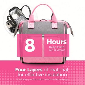 Sac fourre-tout isotherme réutilisable pour pique-nique, sac à bandoulière personnalisé pour femme, sac à main, sac à déjeuner, sac glacière - Product Image 2