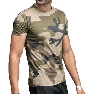 Camiseta tática masculina de manga curta, secagem rápida, para combate, caminhadas ao ar livre, caça