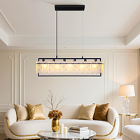 Lámpara de Araña Moderna de Diseño Nuevo y Lujoso para Sala de Estar, Lámpara Colgante de Interior para Villa, Lámpara Colgante de Vidrio LED