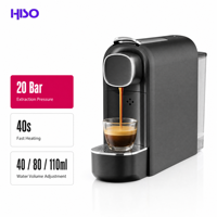 Machine à café de style américain, extraction à la vapeur 20 bars, 1400W, chauffage rapide en 40 secondes, réservoir de 600 ml, multi-tension, cafetière en ABS