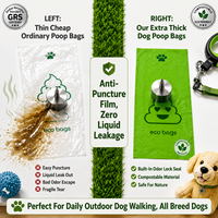 Sacs à déjections canines écologiques, anti-perforation, anti-fuite, certifiés GRS, avec impression de logo personnalisée en gros, parfum disponibles