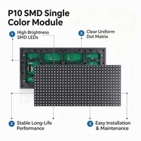 Panneau d'affichage de texte LED Module blanc d'affichage vidéo Led 320x160mm Module LED monochrome SMD P10 extérieur