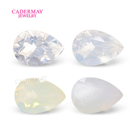 Pierre précieuse naturelle en forme de poire, pierre de lune naturelle taillée, couleur naturelle, pierre précieuse en vrac pour la fabrication de bijoux, prête à être expédiée