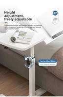 Escritorio de Computadora de Madera con Altura Ajustable para el Hogar, Sala de Estar, Moderno, Ahorra Espacio, con Función de Elevación y Descenso