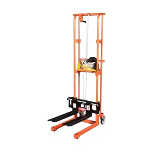 Transpalette semi-électrique <span class=keywords><strong>HUGO</strong></span> 200kg 400kg, gerbeur manuel, batterie lithium-ion, pneus en polyuréthane, intérieur/extérieur - Product Image 1