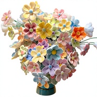Arrangement floral en céramique fait main de style rural, fleurs artificielles éternelles, cadeau de vacances, célèbre sur Internet (Jingde)
