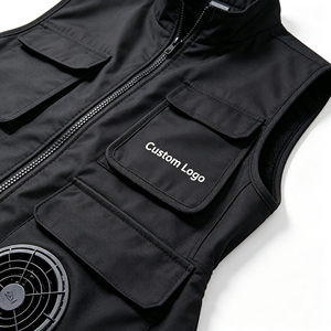 Custom Brand Logo Electric Fan <b>Cooling</b> Vest Portable USB Rechargeable Workwear <b>Jacket</b> Breathable Summer Work Vest for Outdoor - Product Image 6