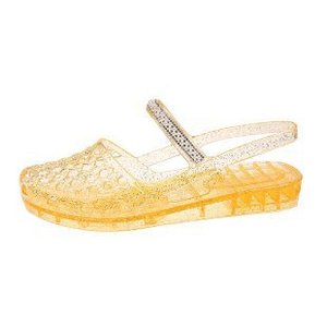 Sandalias de gelatina con correa de diamantes de imitación para mujer, con punta cerrada y talón descubierto, plataforma, para verano, playa, zapatos de plástico - Product Image 6