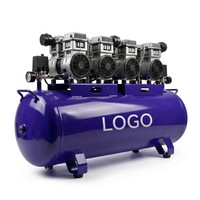 Compresseur d'air sans huile silencieux et portable Compair 100L, grand réservoir, 3,3 kW, 380 V, haute performance, longue durée de vie, professionnel, industriel