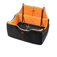 Modèle 2027 Nouveau 2026-04 Lit de voiture pour animaux de compagnie à deux places en tissu Oxford 420D pour chats et chiens sur le siège arrière