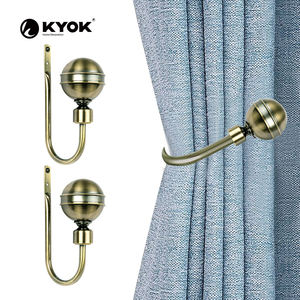 Ganchos para Cortinas KYOK Clásicos de Latón Antiguo - Sujetadores de Cortinas de Metal Duraderos de Fácil Instalación - Product Image 1