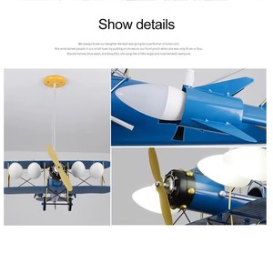 <span class=keywords><strong>Lampadario</strong></span> a Sospensione per Bambini con Motivo di Aeroplani, Adorabile Luce da Soffitto per <span class=keywords><strong>Cameretta</strong></span> - Product Image 6