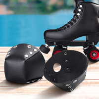 1 Protège-embouts de patins à roulettes en cuir synthétique pour patins à roulettes quad