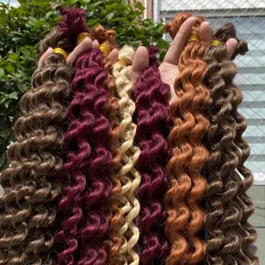 Luxury Bulk Hair Extension Wholesale- Unprocessed 100% Deep Curly Russian human braiding hair bulk no weft