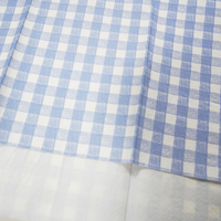 Serviettes en papier jetables à carreaux gingham, 2 ou 3 plis, pliage 1/4, impression intégrale, 33x33cm (330x330mm) pour déjeuner, fête, invités, pique-nique