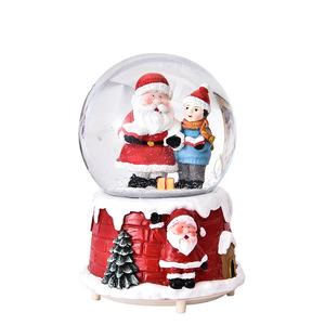 Eco-friendly resina vecchio uomo ha portato musica natale palla <span class=keywords><strong>di</strong></span> vetro ornamento creativo fiocco <span class=keywords><strong>di</strong></span> <span class=keywords><strong>neve</strong></span> per uso artistico - Product Image 5