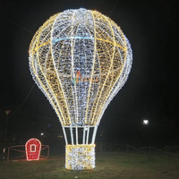 Grandes lumières LED 3D extérieures à motif de montgolfière pour parcs, rues et décorations pour la maison-pour Halloween Noël Thanksgiving