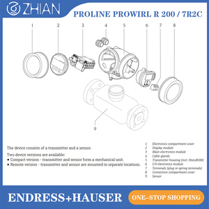 Medidor de Flujo Endress+Hauser Prowirl R 200 7R2C E+H para Aplicaciones de Bajo Flujo y Diámetro Reducido con Tecnología Heartbeat - Product Image 1