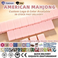 Set Mahjong 3 Lapis Tema Hewan Peliharaan Baru 2026 Gaya Amerika 160 Ubin Mahjong Berat Hadiah Hiburan Permainan Meja Kasino Mewah