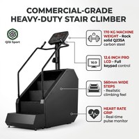 Kommerzieller Treppensteiger, Hochbelastbar, 170KG, Kohlenstoffstahl, 12,6 Zoll LCD-Display, Fitness-Cardio-Gerät, OEM